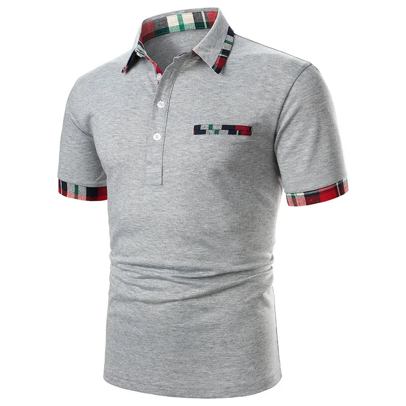 New Plus Size Men's Casual Fashion Printed Polo Shirt - Short Sleeve Lapel T-Shirt