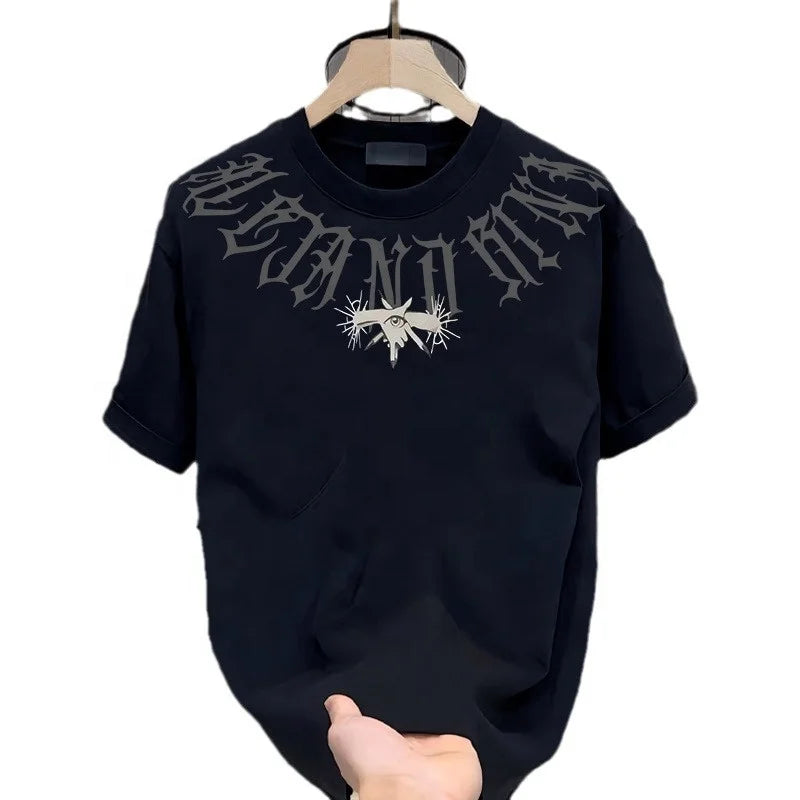 Heavy-weight High-end American-style Short-sleeved Men's T-shirt Popular Loose Summer Men's Top