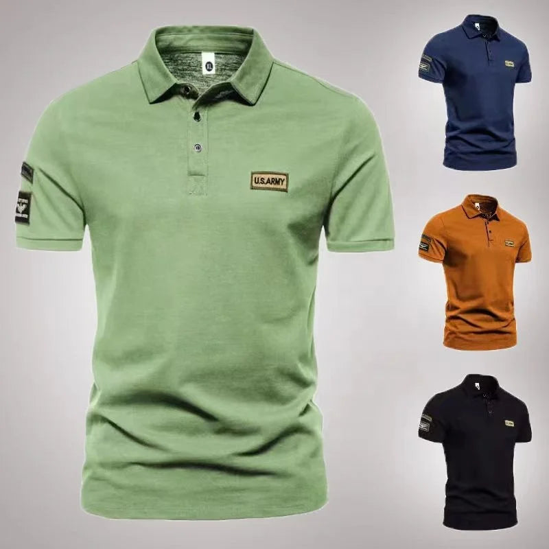 Summer New Collar Sport Men's Polo Shirt Fashionable and Casual Men's Short Sleeved T-shirt