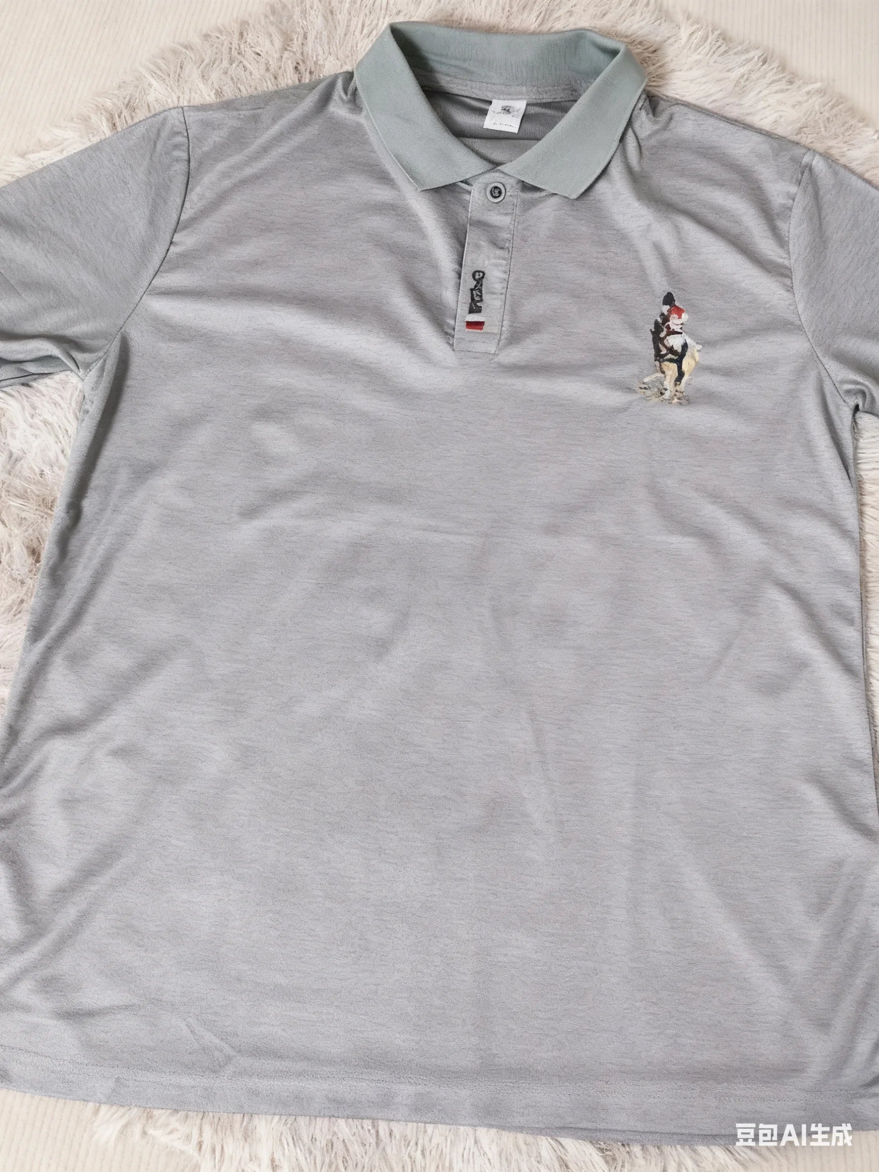 Summer Men's Short Sleeve T-shirt Embroidery Casual Turndown POLO Shirt Young and Middle-aged Men's Plus Size T-shirts