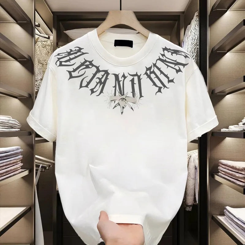 Heavy-weight High-end American-style Short-sleeved Men's T-shirt Popular Loose Summer Men's Top