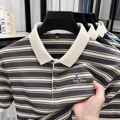 Summer New Men's Short-sleeved T-shirt Fashion Brand Hip-hop turndown Base Shirt Top for Men