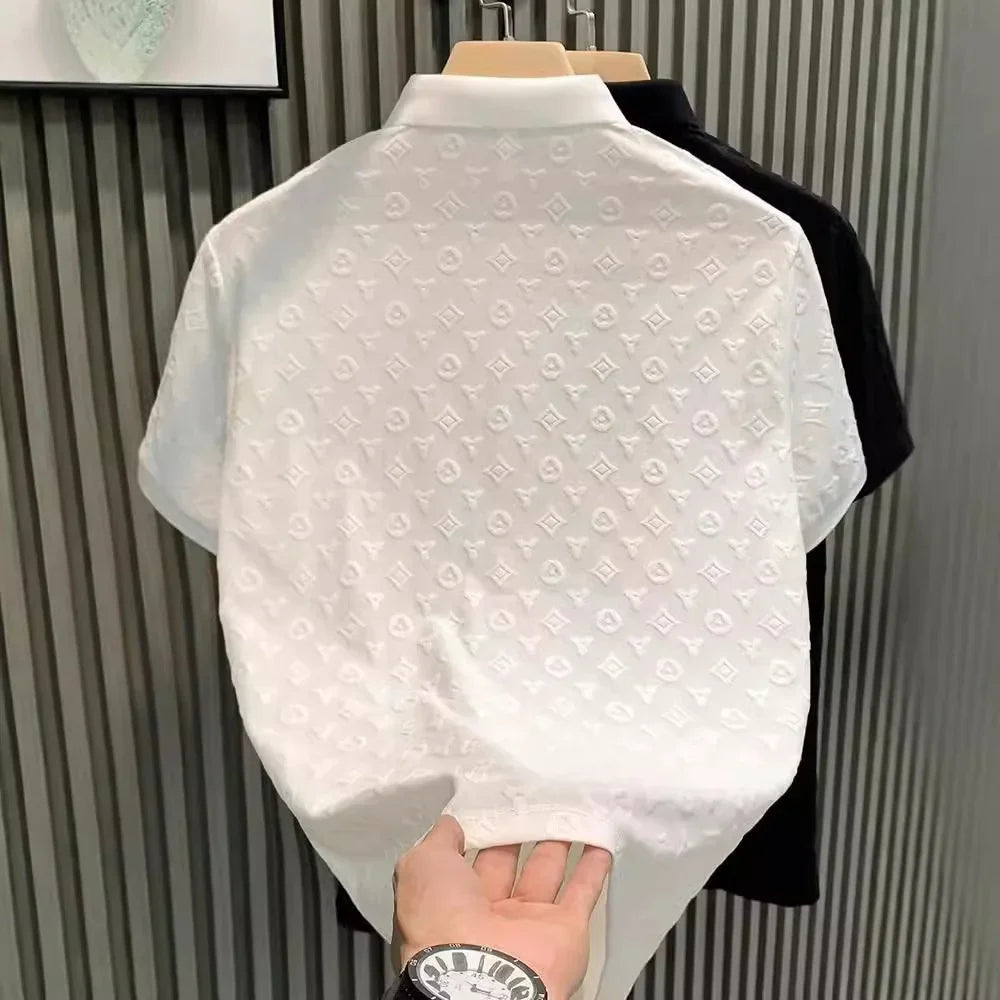 Summer Short-sleeved Polo Shirt Men's High-end Sense Casual Half-sleeved T-shirt with Top