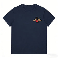 Cotton Embroidery Insect Short-sleeved T-shirt Distinctive Trendy Cotton T-shirt for Boys