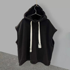 Solid Color New Men's Tank Tops Vest Sleeveless Tees for Male Hooded Man Vests Tops Hip Hop Men Tank Top