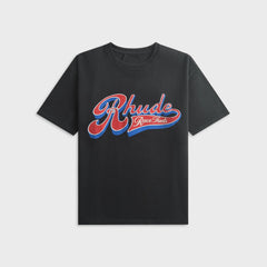 Rhude Pit Stop Tee - Vintage Black / Red / Blue