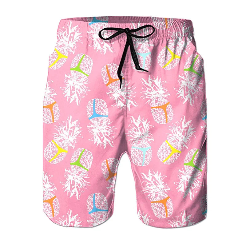 Paint & Animals Design Beach Shorts Pants Swimsuit Tropical Summer Casual Mens Swim Trunks 3D Print Board Shorts Cool Ice Shorts Pants