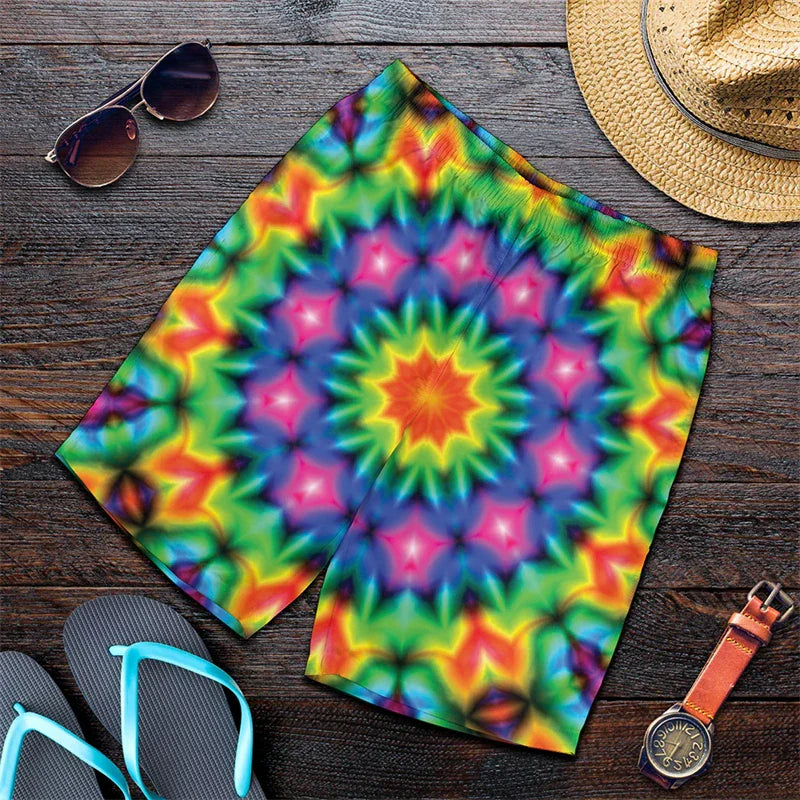 Rainbow Harajuku Short Pants Men 3D Printed Hawaii Swimsuit Trunks Summer Swimming Beach Shorts Breath Sport Gym Ice Shorts