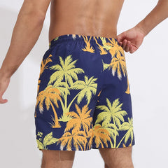 Summer Men's Surfing Swimwear Short Pants Fitness Exercise 2+1 Double Layer Beach Printed Shorts Male Sports Clothing