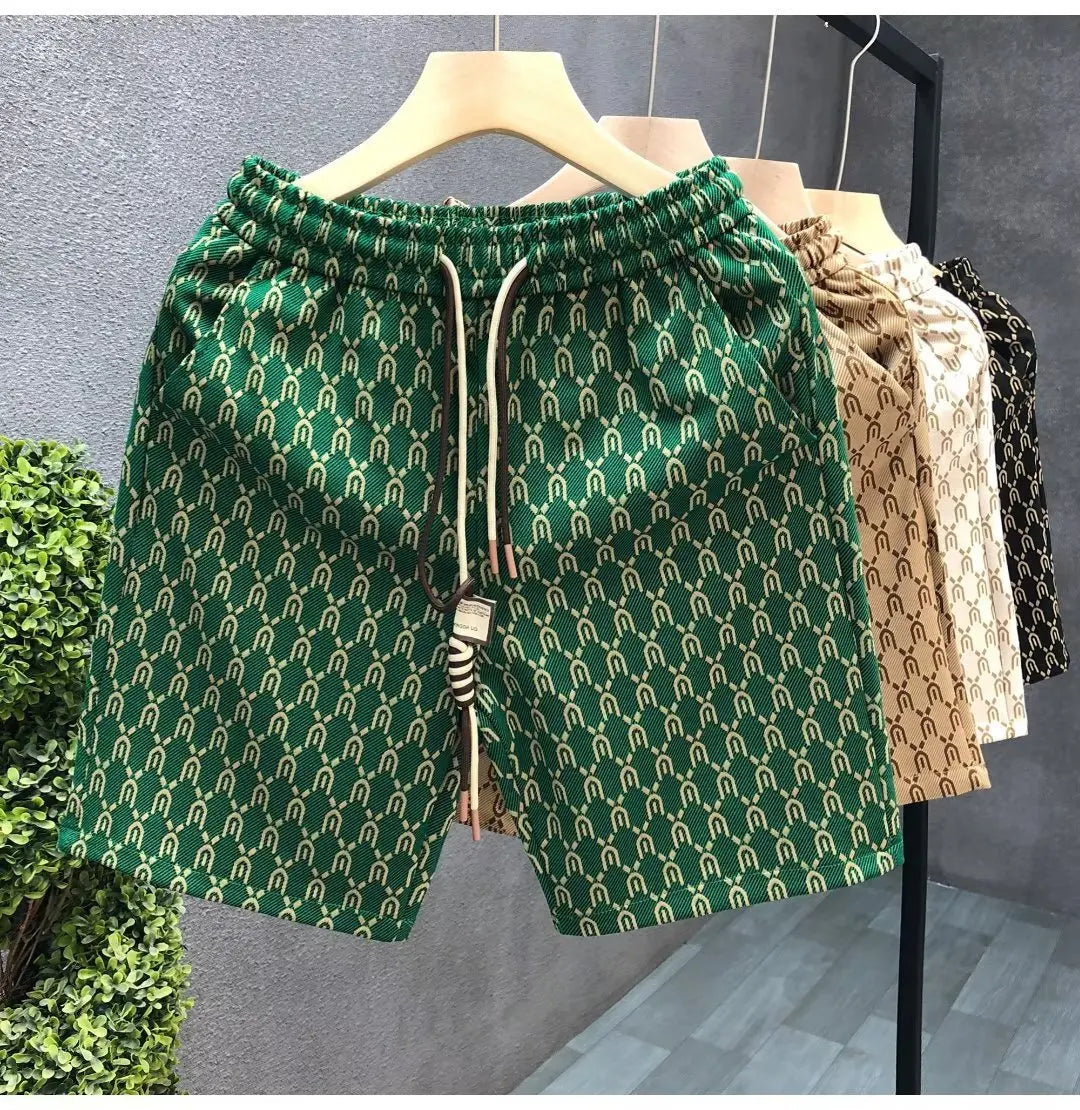 High End Fashion Shorts Men's Summer Fashion Brand Multifunctional Shorts Men's Beach Casual Flower Shorts