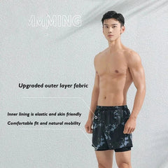 (L-5XL)Swimming Trunks Men Hot Springs Sport Shorts Quick Dry Anti Embarrassment Beach Short Pants Loose Swimsuit