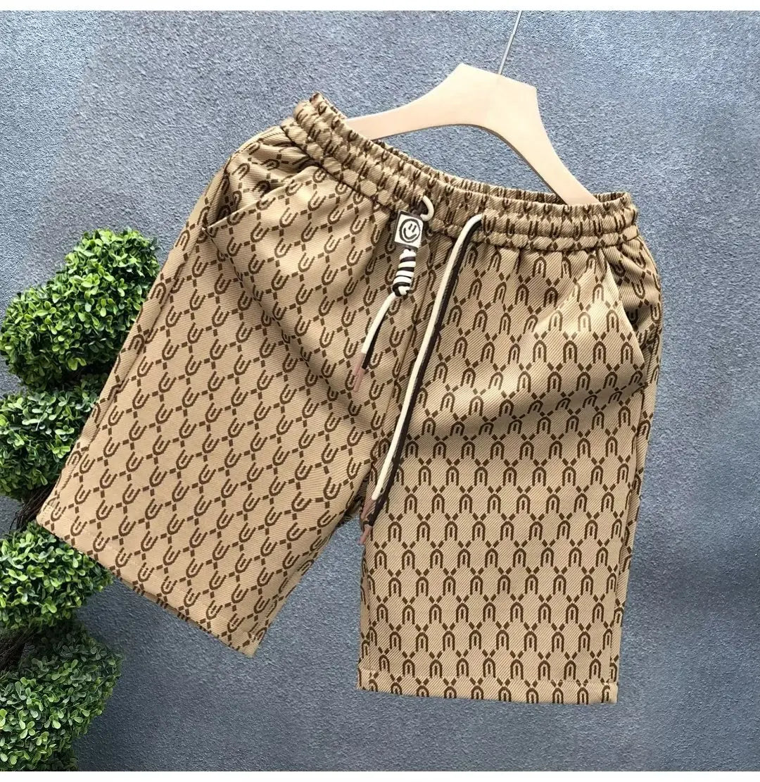 High End Fashion Shorts Men's Summer Fashion Brand Multifunctional Shorts Men's Beach Casual Flower Shorts