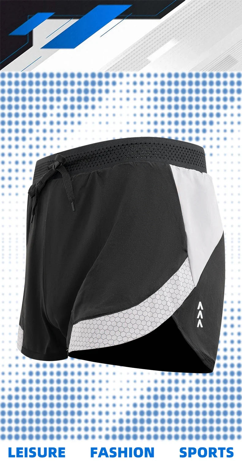 Men's Solid Drawstring Waist Pocket Shorts, Regular Fit Casual Breathable Quick Drying Swimming Shorts, Men's Bottoms for Summer
