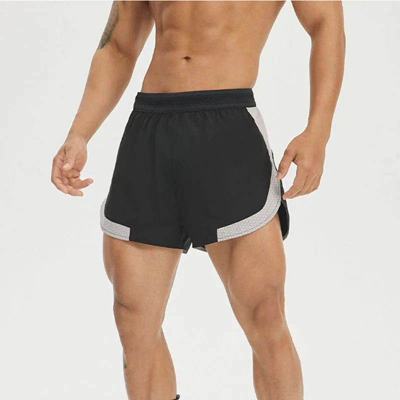 Men's Solid Drawstring Waist Pocket Shorts, Regular Fit Casual Breathable Quick Drying Swimming Shorts, Men's Bottoms for Summer