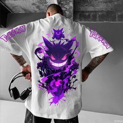 Pokémon Mewto & Gengar Print Oversized T-Shirts™