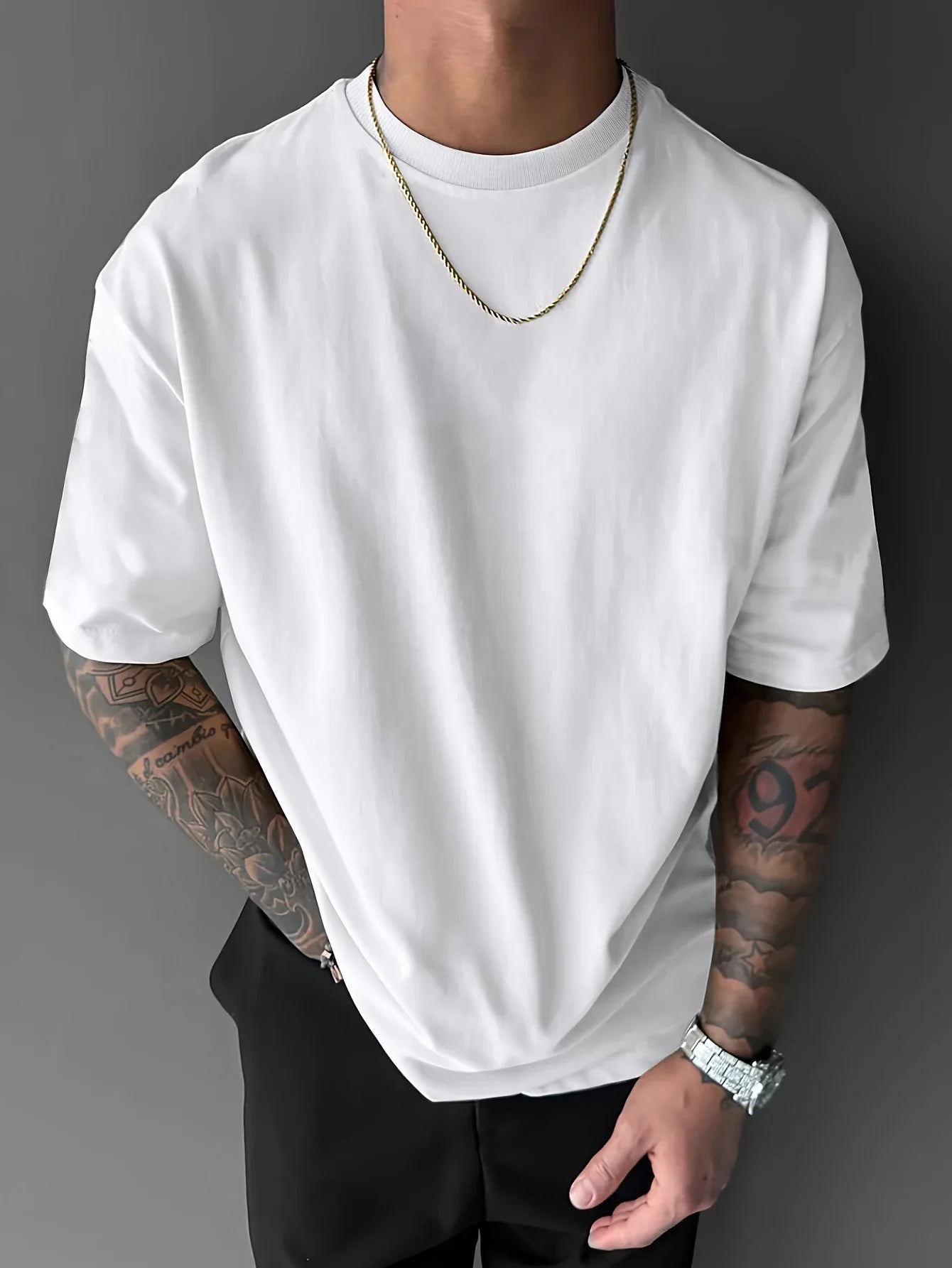 Oversized Japanese Samurai Print T-Shirt™