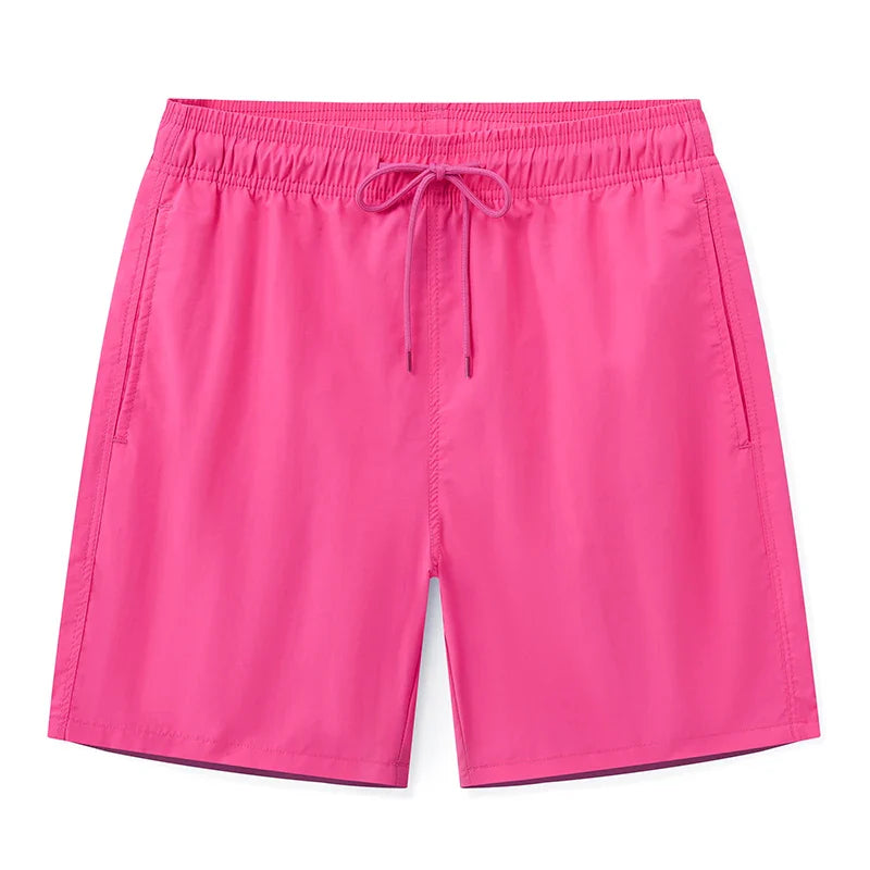 Datifer Brand Summer Men Shorts Fashion Nylon Solid Mesh Liner Drawstring For Swimsuits Male Surf Sports Shorts