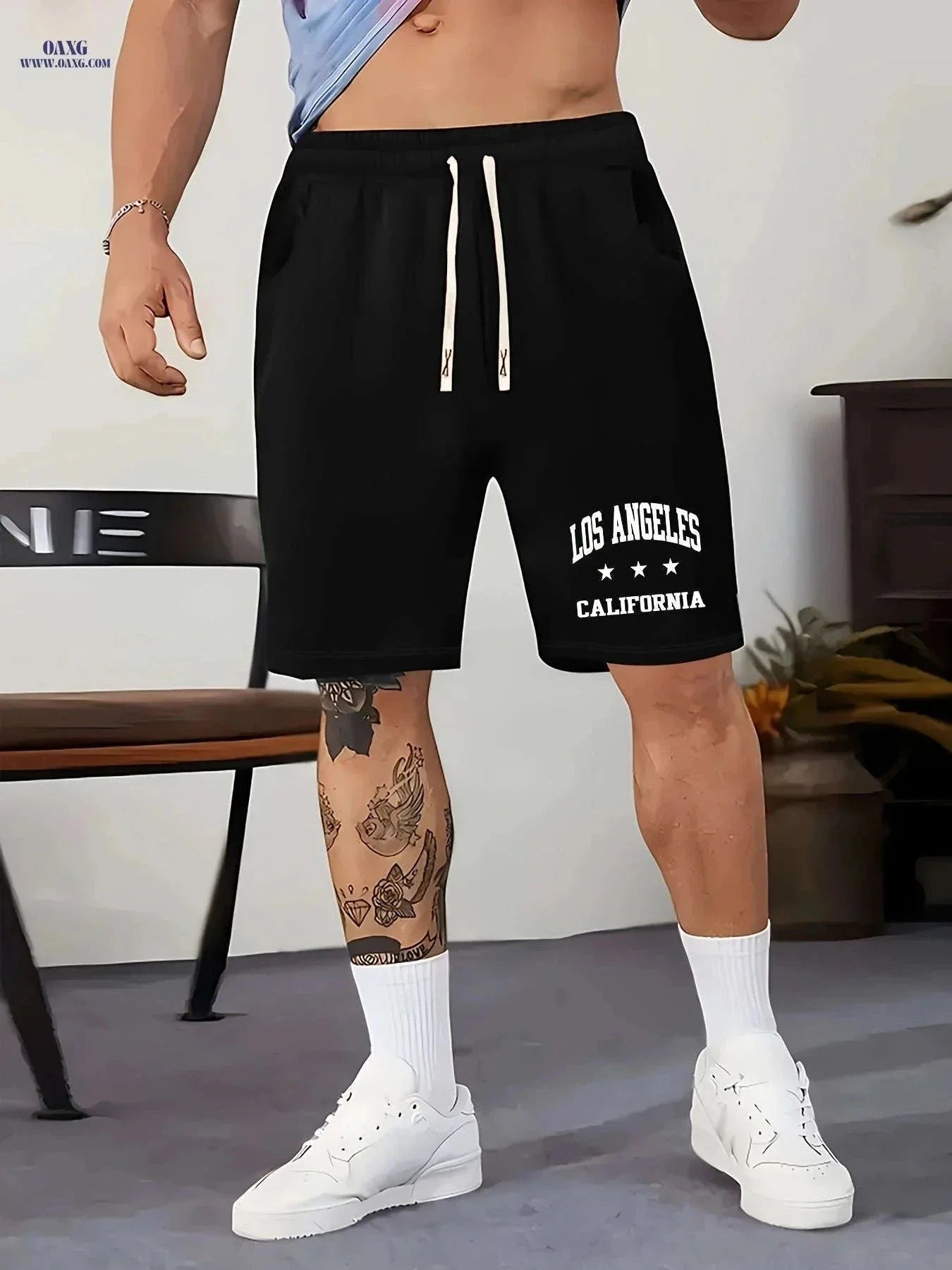 Casual Men's Fashion Print Shorts - Drawstring, Lightweight & Comfortable