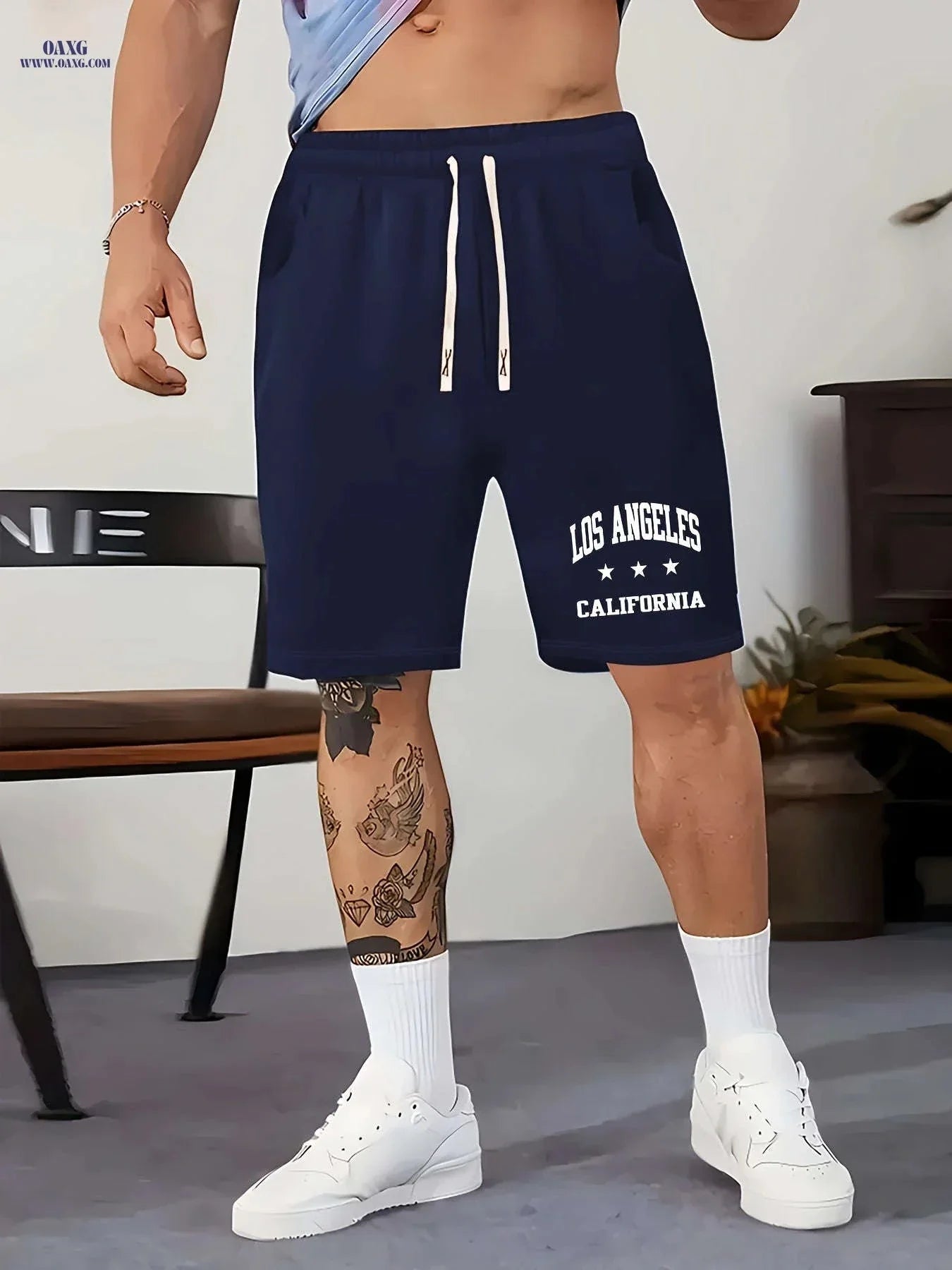 Casual Men's Fashion Print Shorts - Drawstring, Lightweight & Comfortable