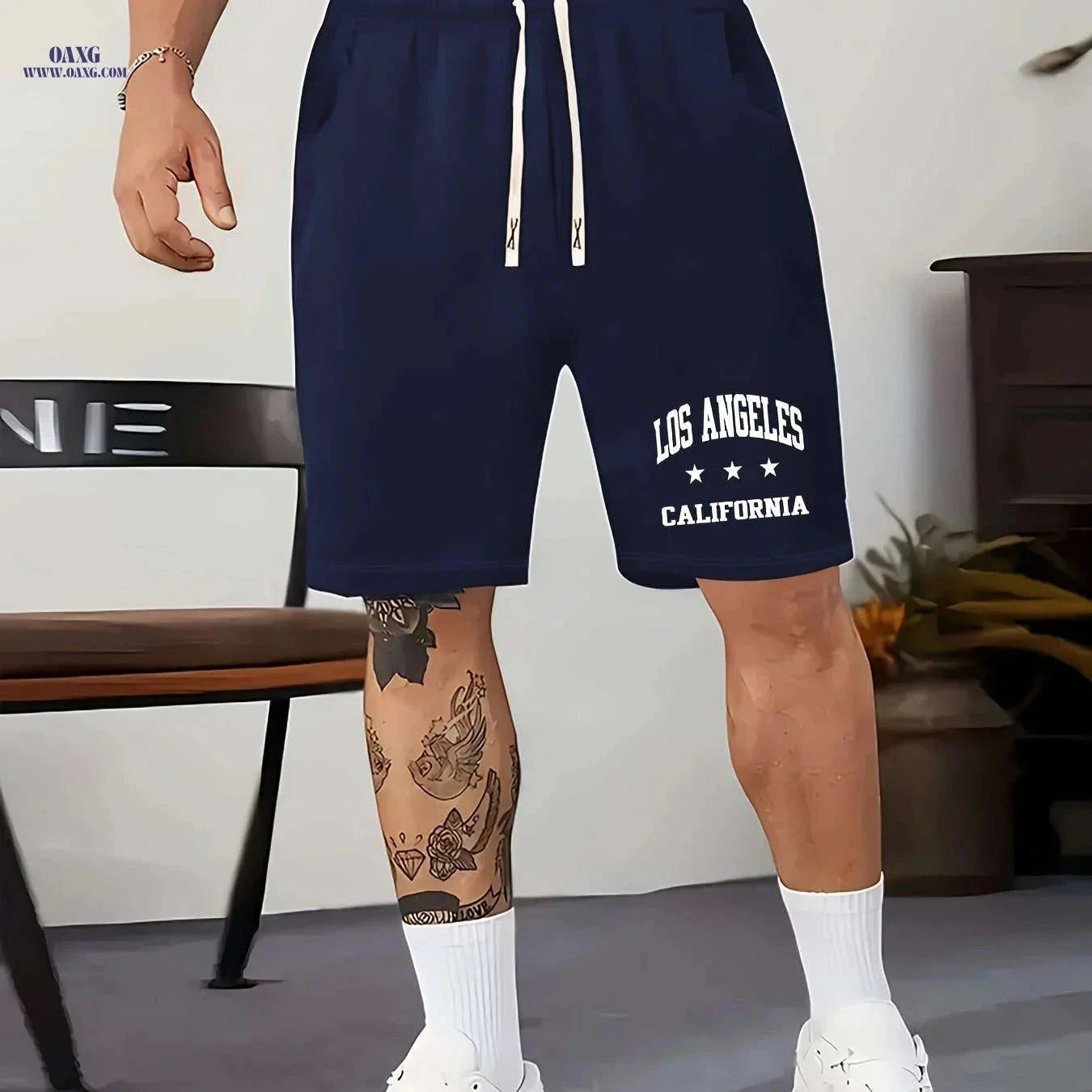 Casual Men's Fashion Print Shorts - Drawstring, Lightweight & Comfortable