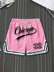 Casual Men's Polyester Chicago Shorts - Solid Color, Regular Fit