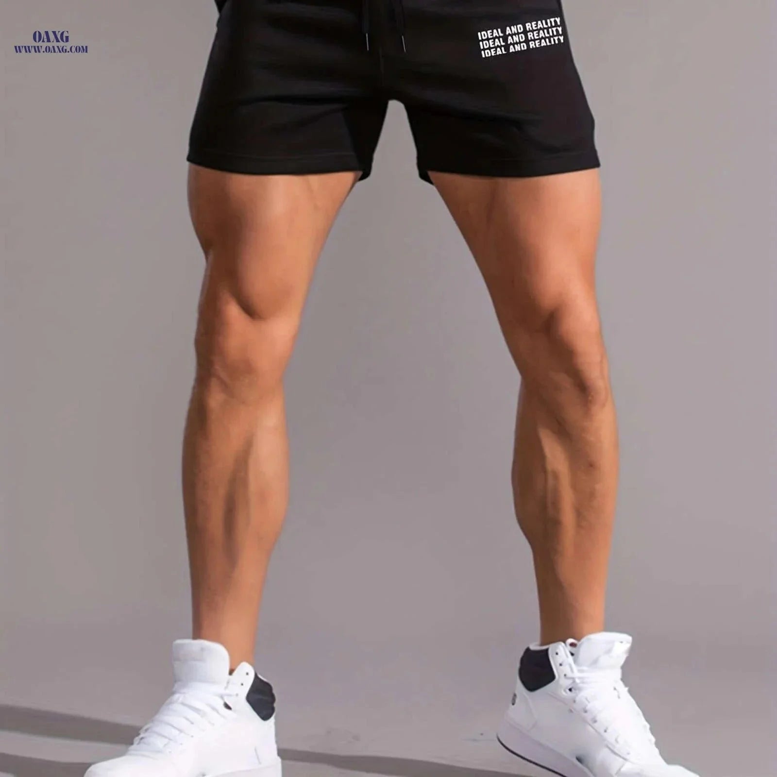 Casual Men's Shorts with Letter Print - Stylish Pockets Included