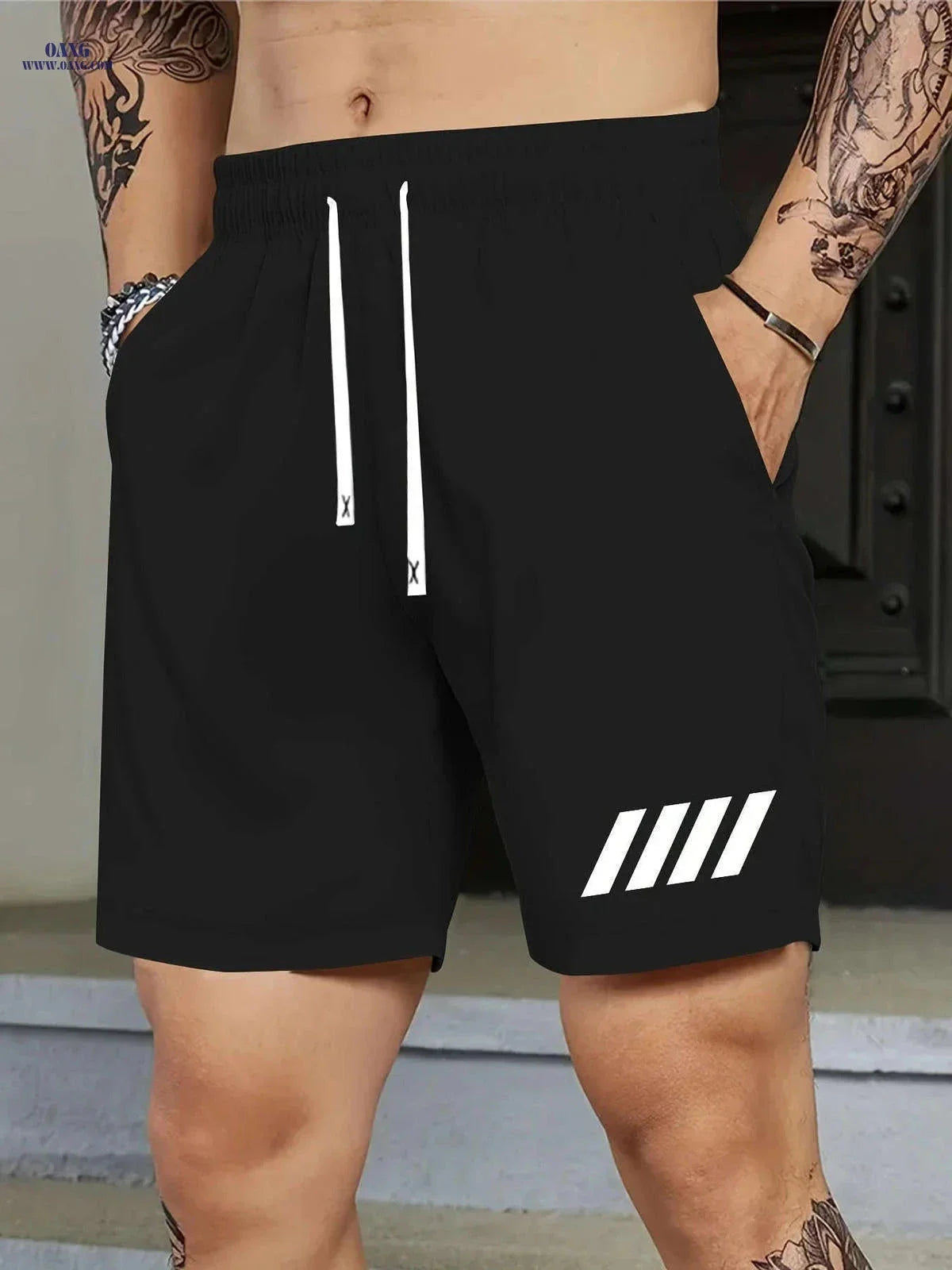 Casual Summer Print Shorts for Men - Drawstring & Comfortable Fit