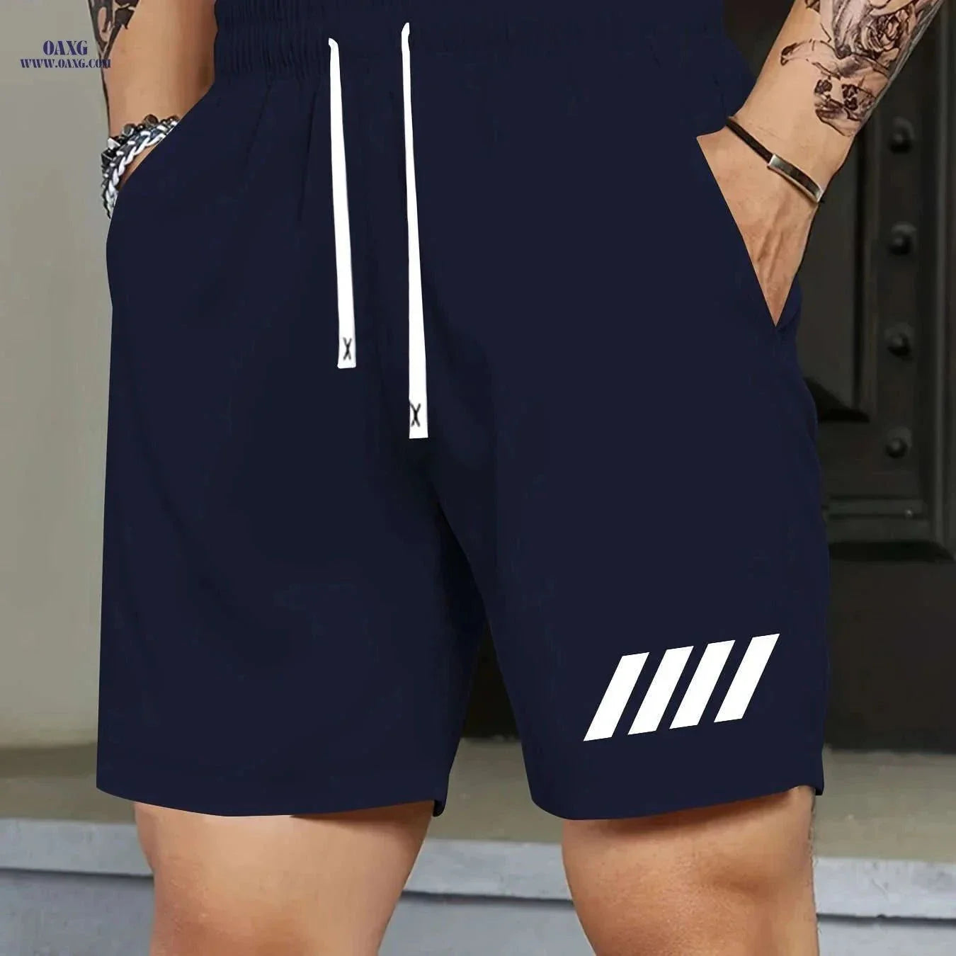 Casual Summer Print Shorts for Men - Drawstring & Comfortable Fit