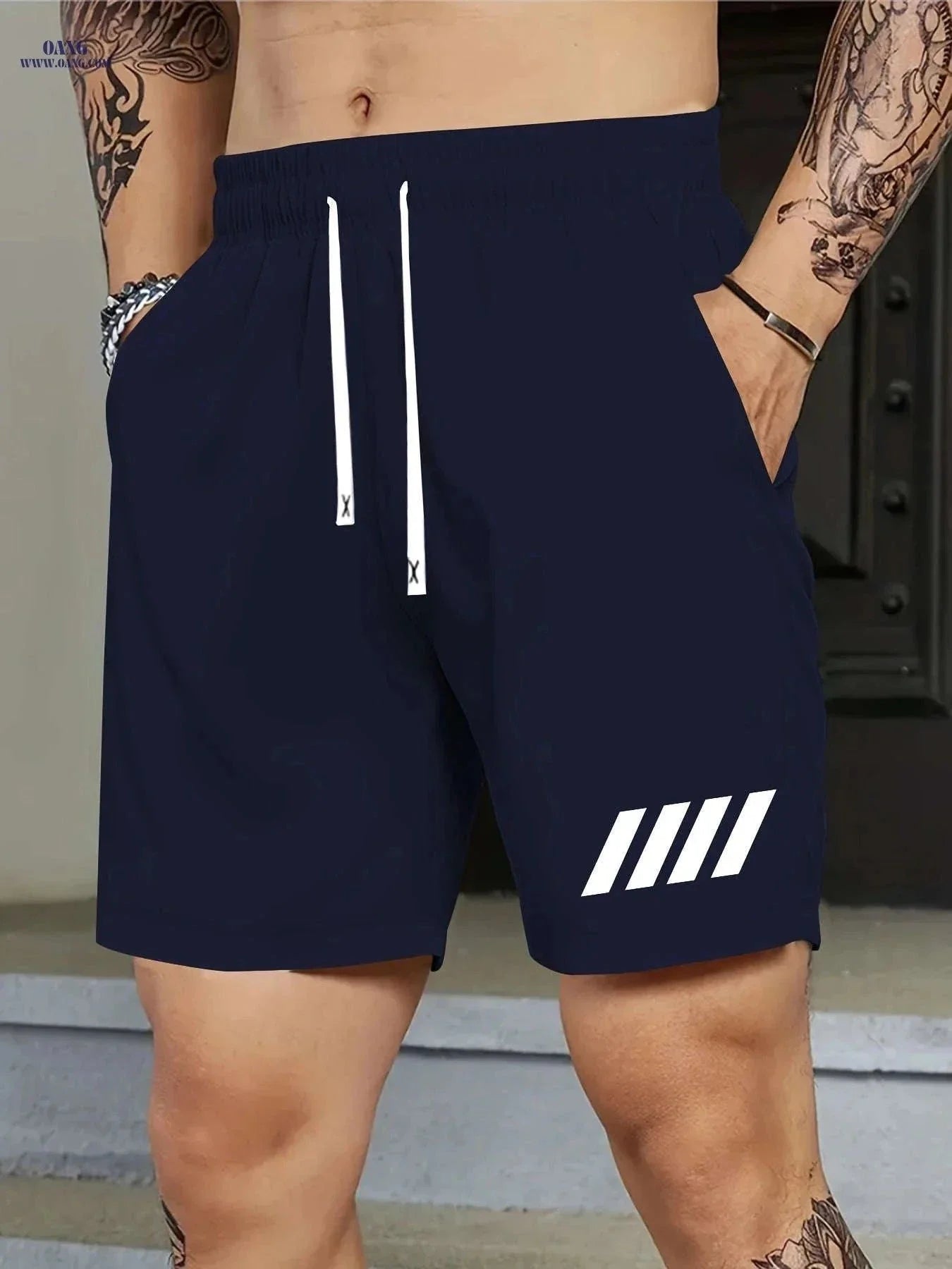 Casual Summer Print Shorts for Men - Drawstring & Comfortable Fit