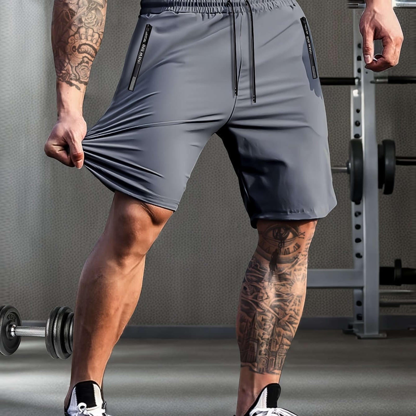 HIDKAT Men's Summer High Waist Sports Shorts - High Stretch, Casual Fit