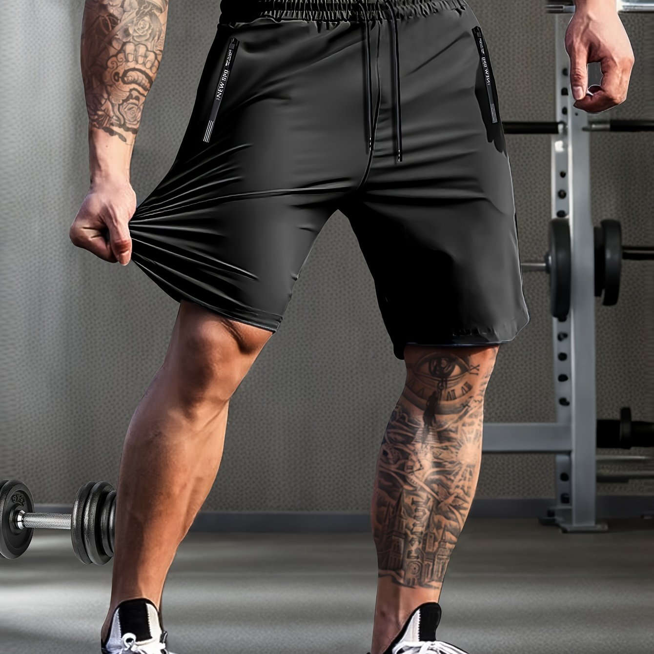 HIDKAT Men's Summer High Waist Sports Shorts - High Stretch, Casual Fit