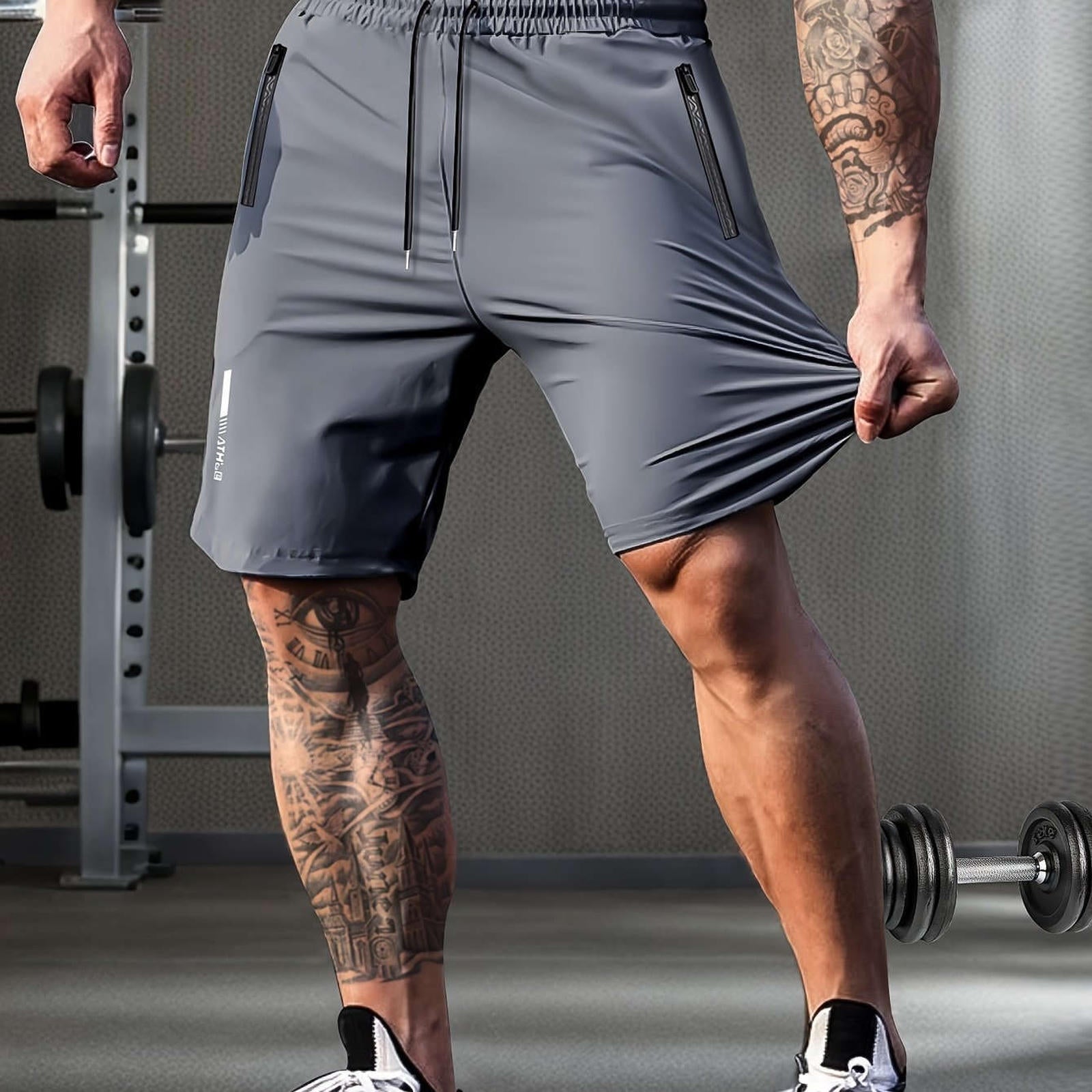 HIDKAT Men's Summer High Waist Sports Shorts - High Stretch, Casual Fit