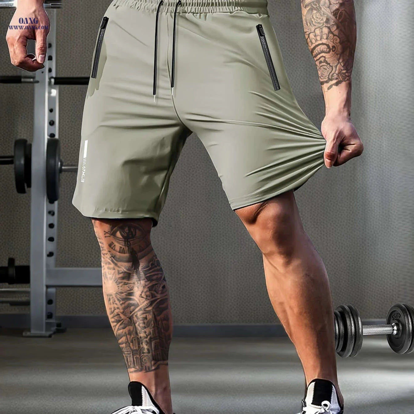HIDKAT Men's Summer High Waist Sports Shorts - High Stretch, Casual Fit
