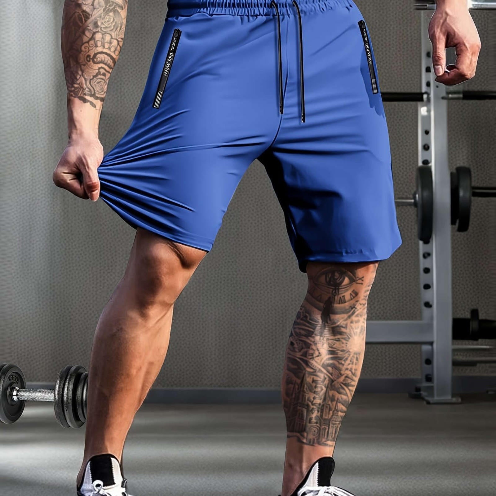 HIDKAT Men's Summer High Waist Sports Shorts - High Stretch, Casual Fit
