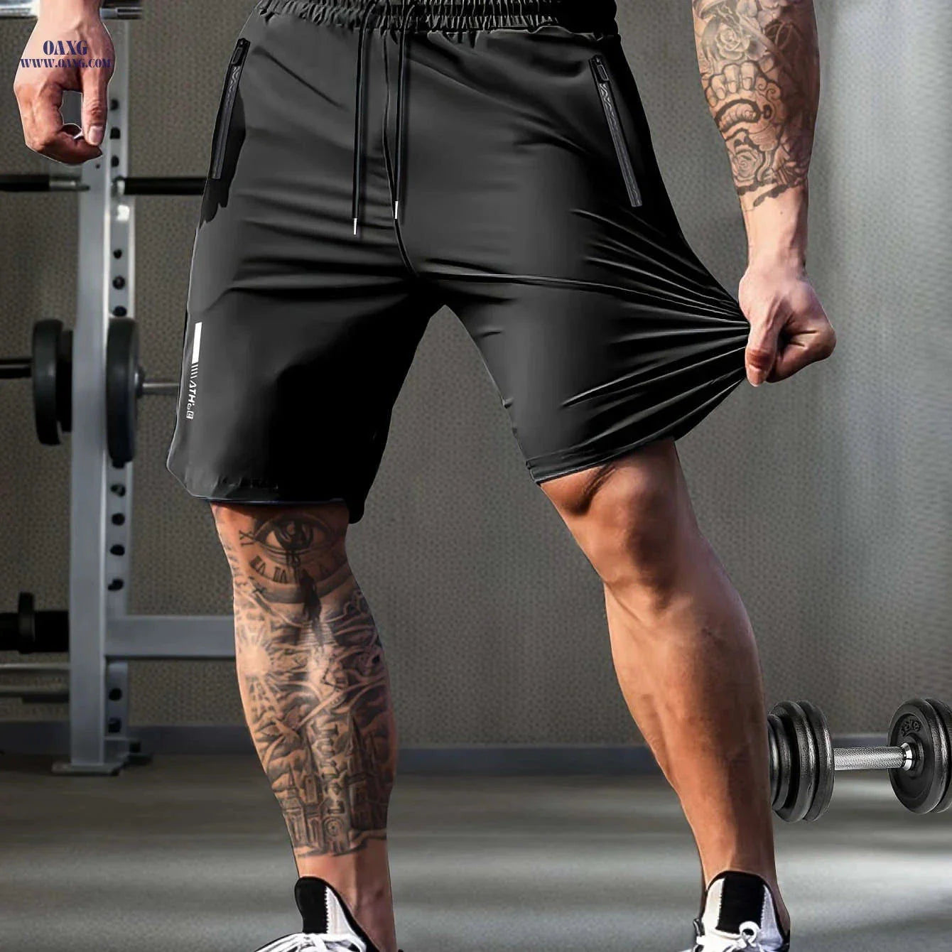 HIDKAT Men's Summer High Waist Sports Shorts - High Stretch, Casual Fit