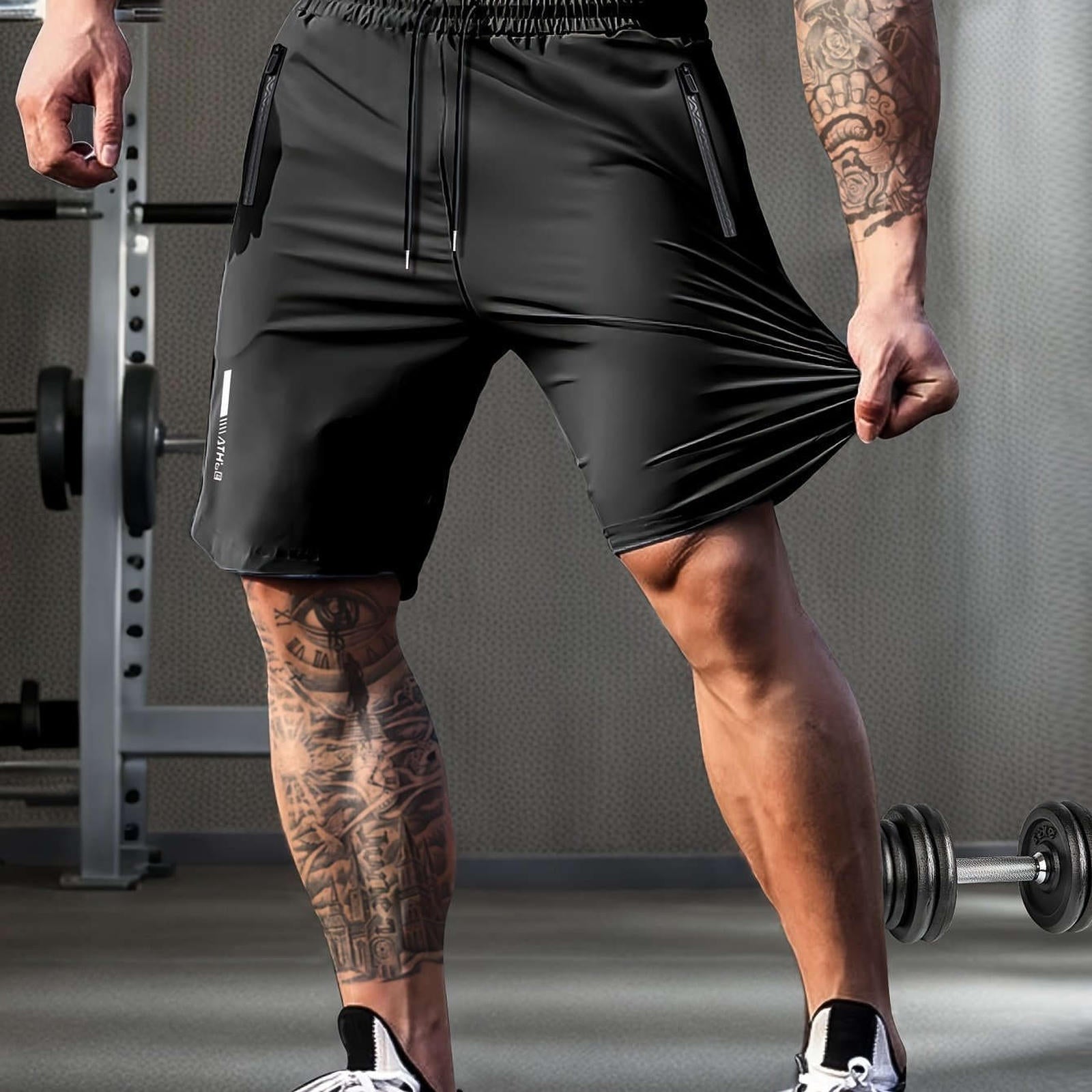 HIDKAT Men's Summer High Waist Sports Shorts - High Stretch, Casual Fit