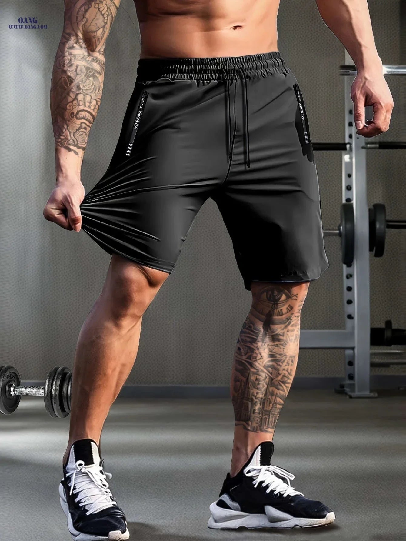 HIDKAT Men's Summer High Waist Sports Shorts - High Stretch, Casual Fit