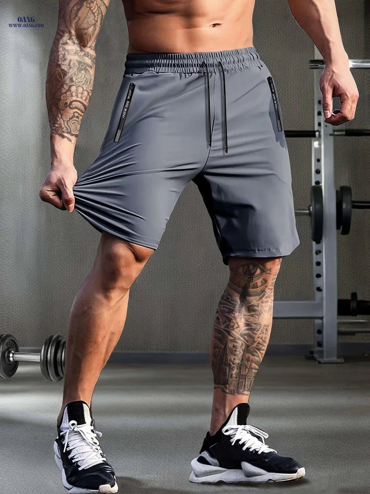 HIDKAT Men's Summer High Waist Sports Shorts - High Stretch, Casual Fit