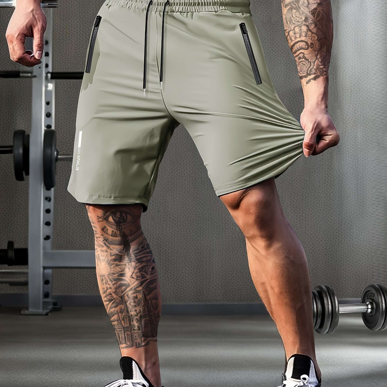 HIDKAT Men's Summer High Waist Sports Shorts - High Stretch, Casual Fit