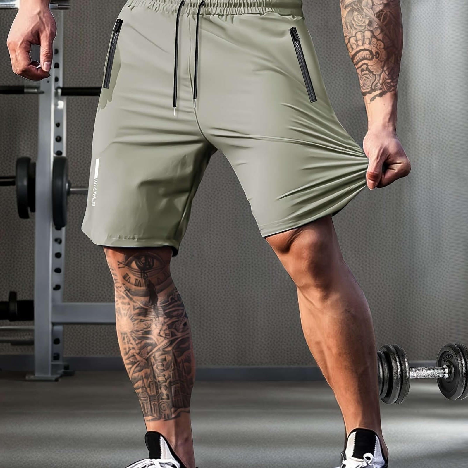 HIDKAT Men's Summer High Waist Sports Shorts - High Stretch, Casual Fit