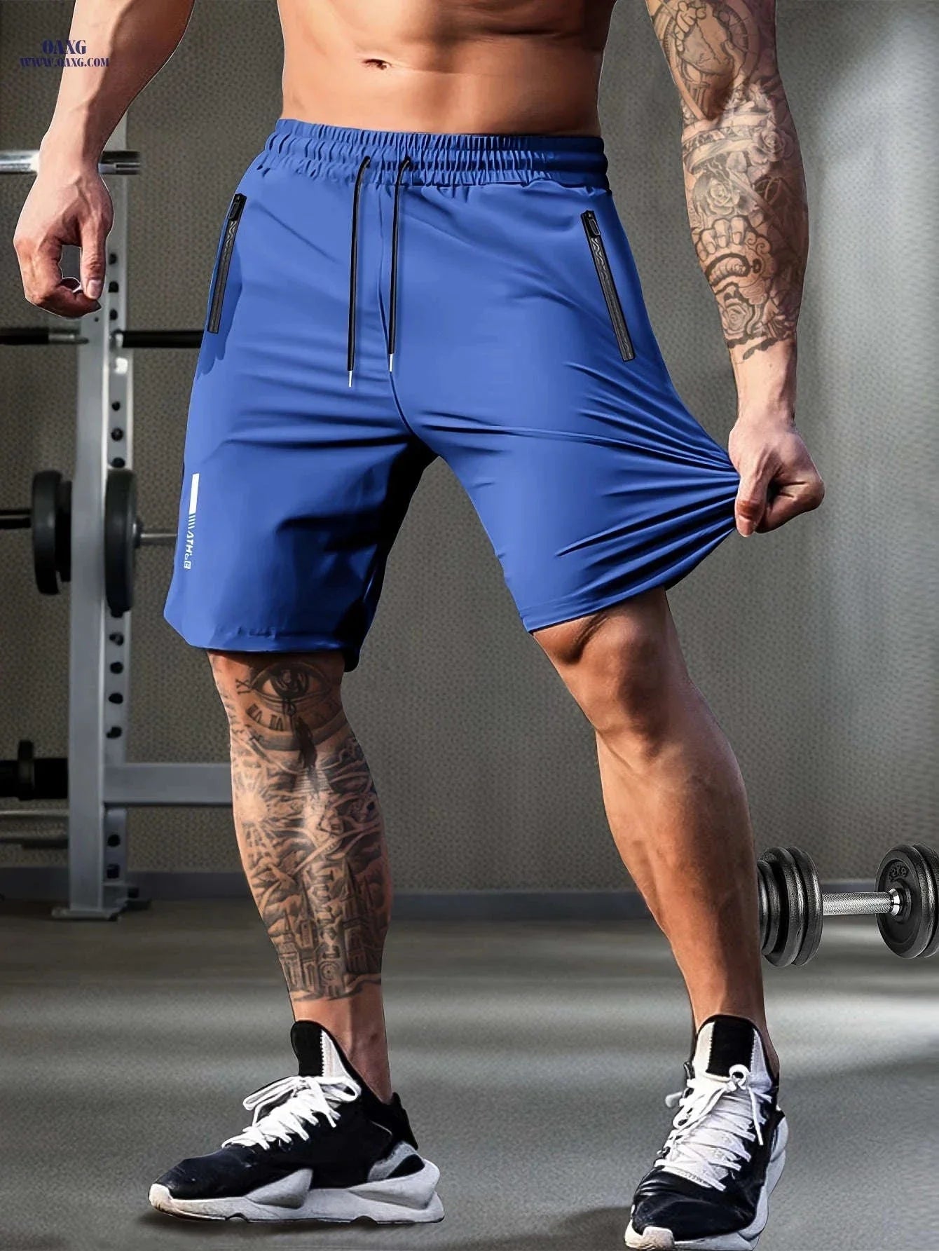 HIDKAT Men's Summer High Waist Sports Shorts - High Stretch, Casual Fit