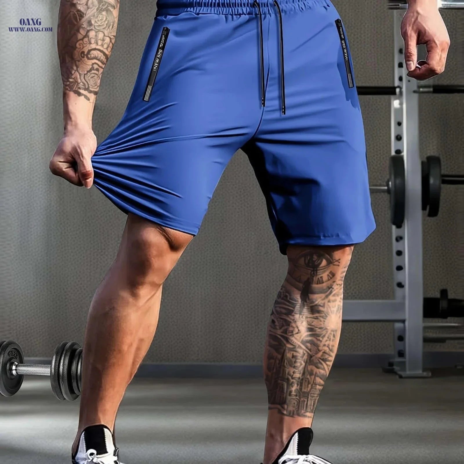 HIDKAT Men's Summer High Waist Sports Shorts - High Stretch, Casual Fit