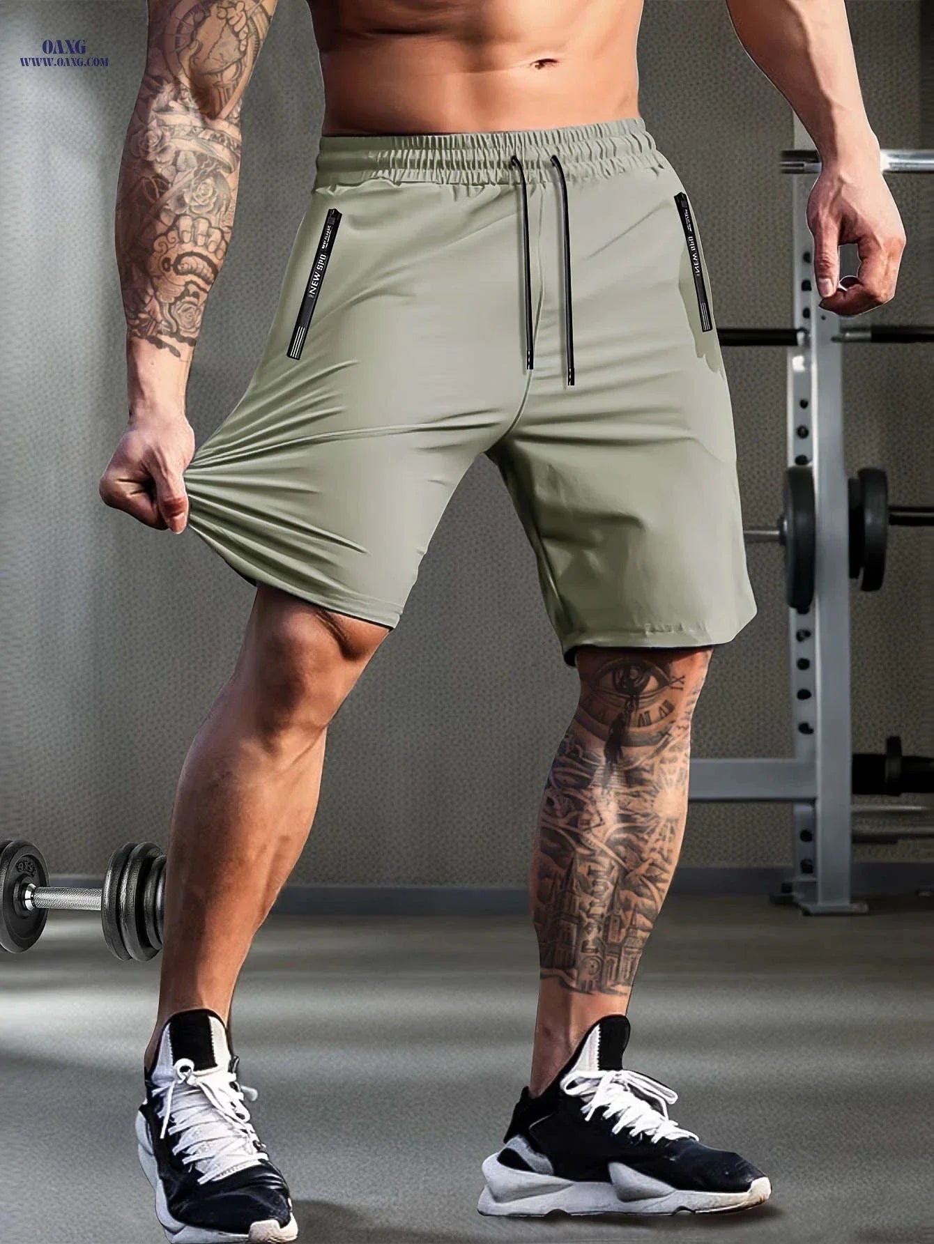 HIDKAT Men's Summer High Waist Sports Shorts - High Stretch, Casual Fit