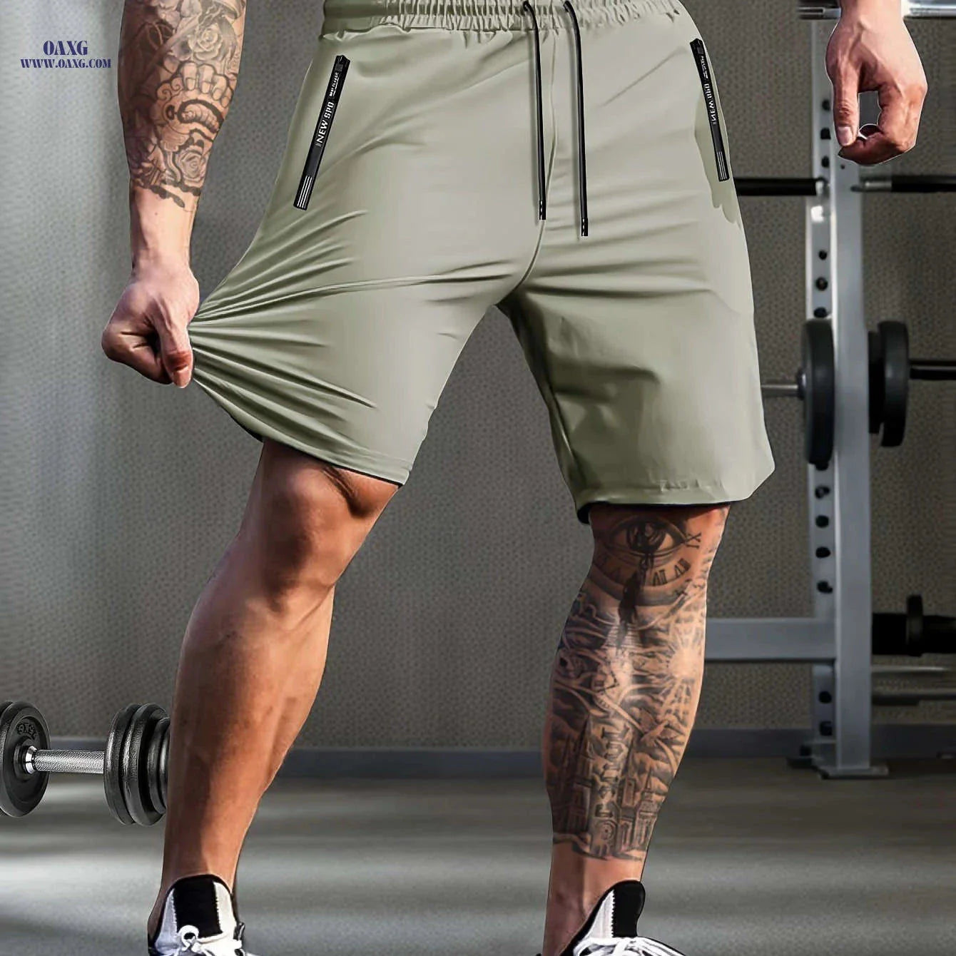 HIDKAT Men's Summer High Waist Sports Shorts - High Stretch, Casual Fit