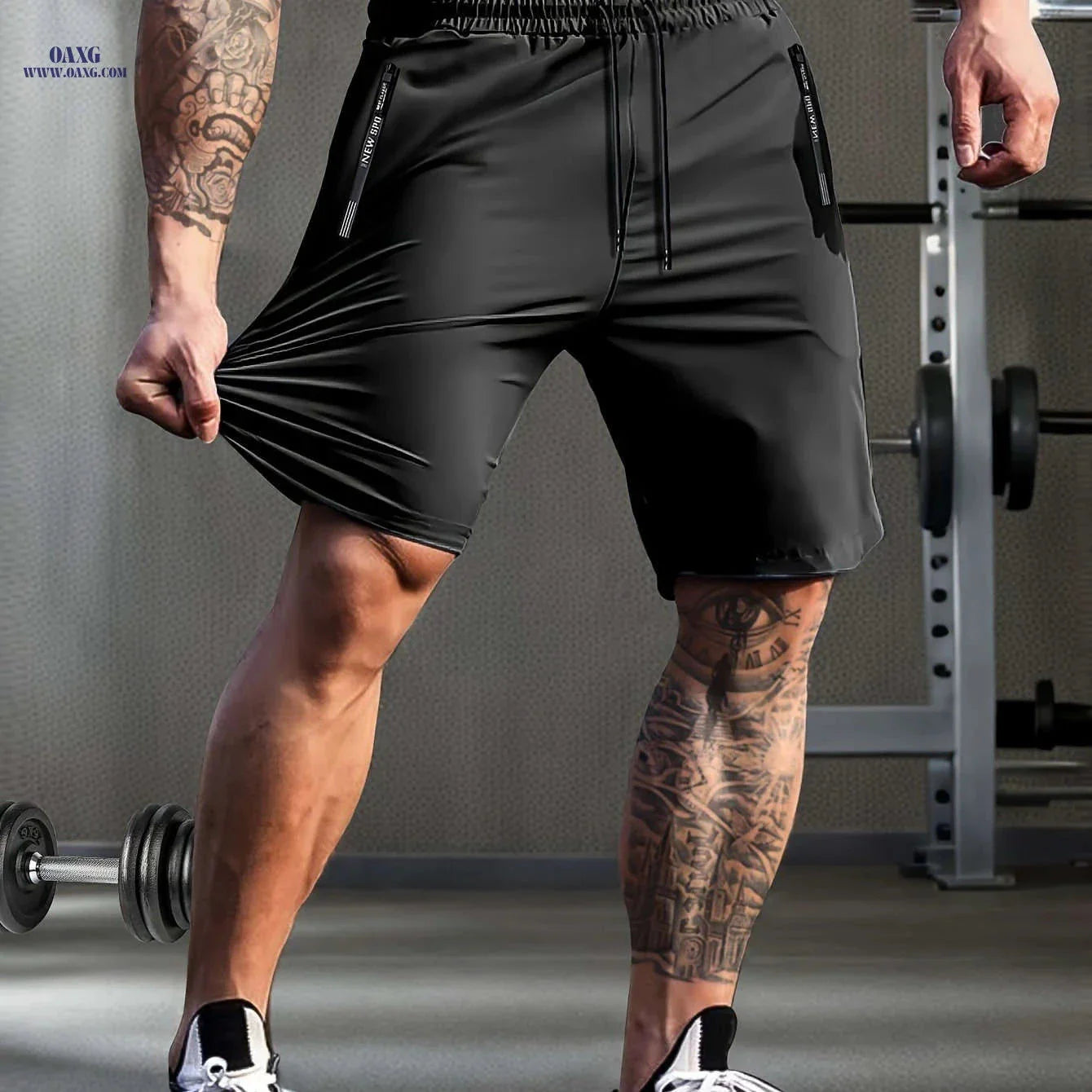 HIDKAT Men's Summer High Waist Sports Shorts - High Stretch, Casual Fit