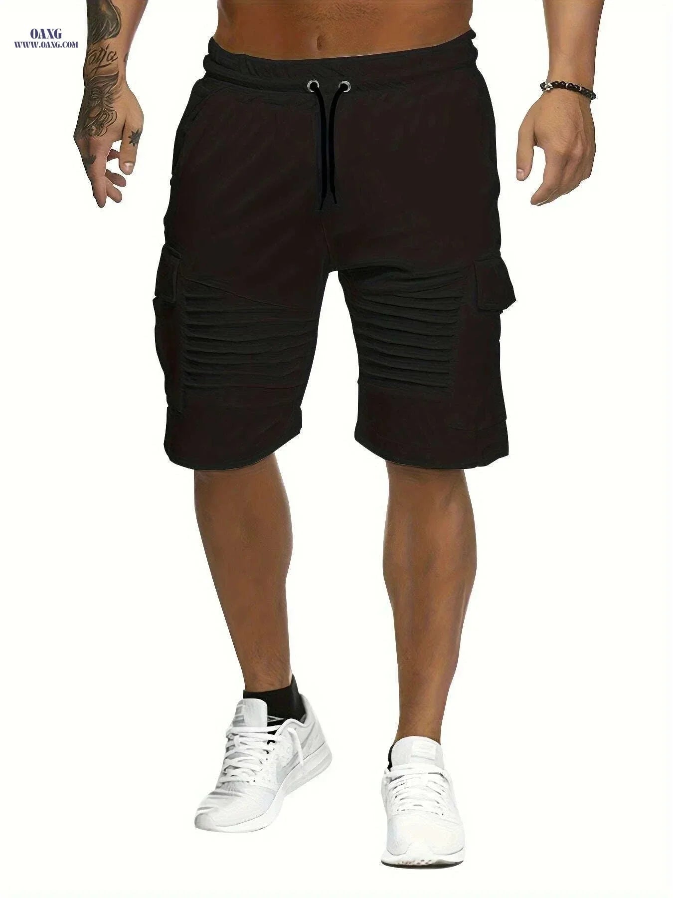 Lightweight Striped Athletic Shorts for Men - Casual Gym Wear