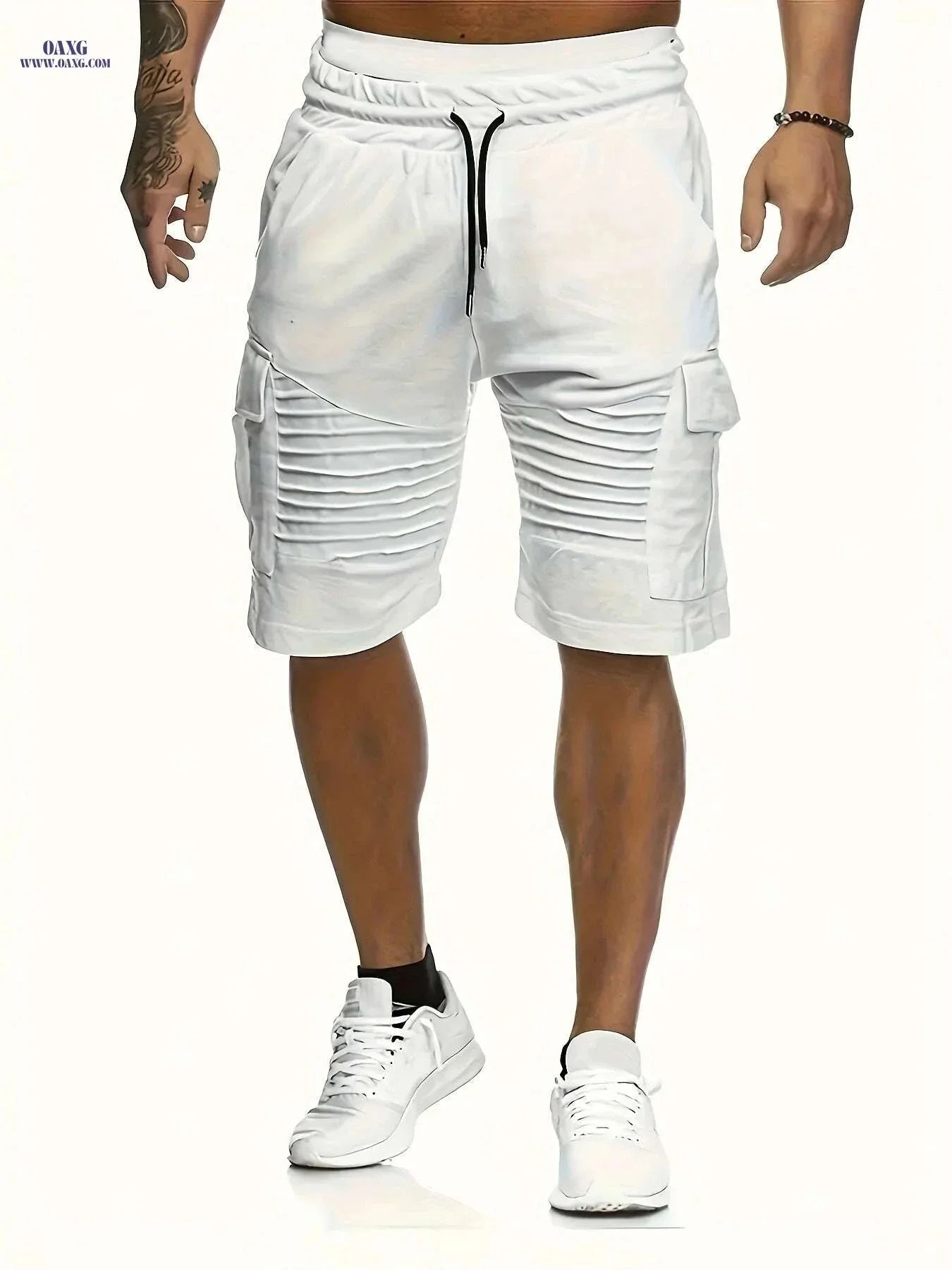 Lightweight Striped Athletic Shorts for Men - Casual Gym Wear