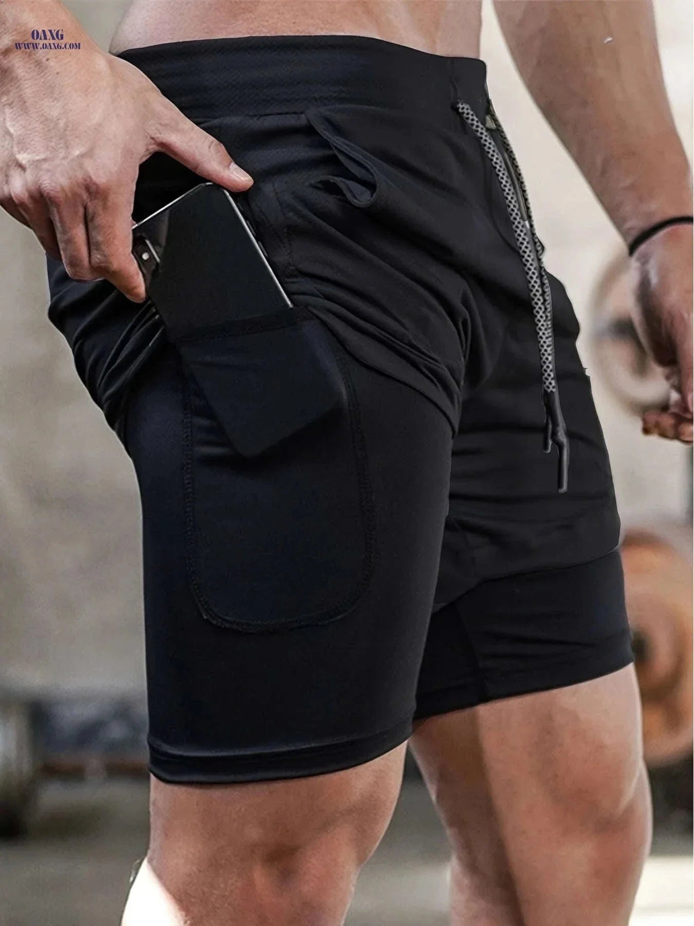 Men's 2-in-1 Casual Shorts - Perfect for Running & Workout Activities
