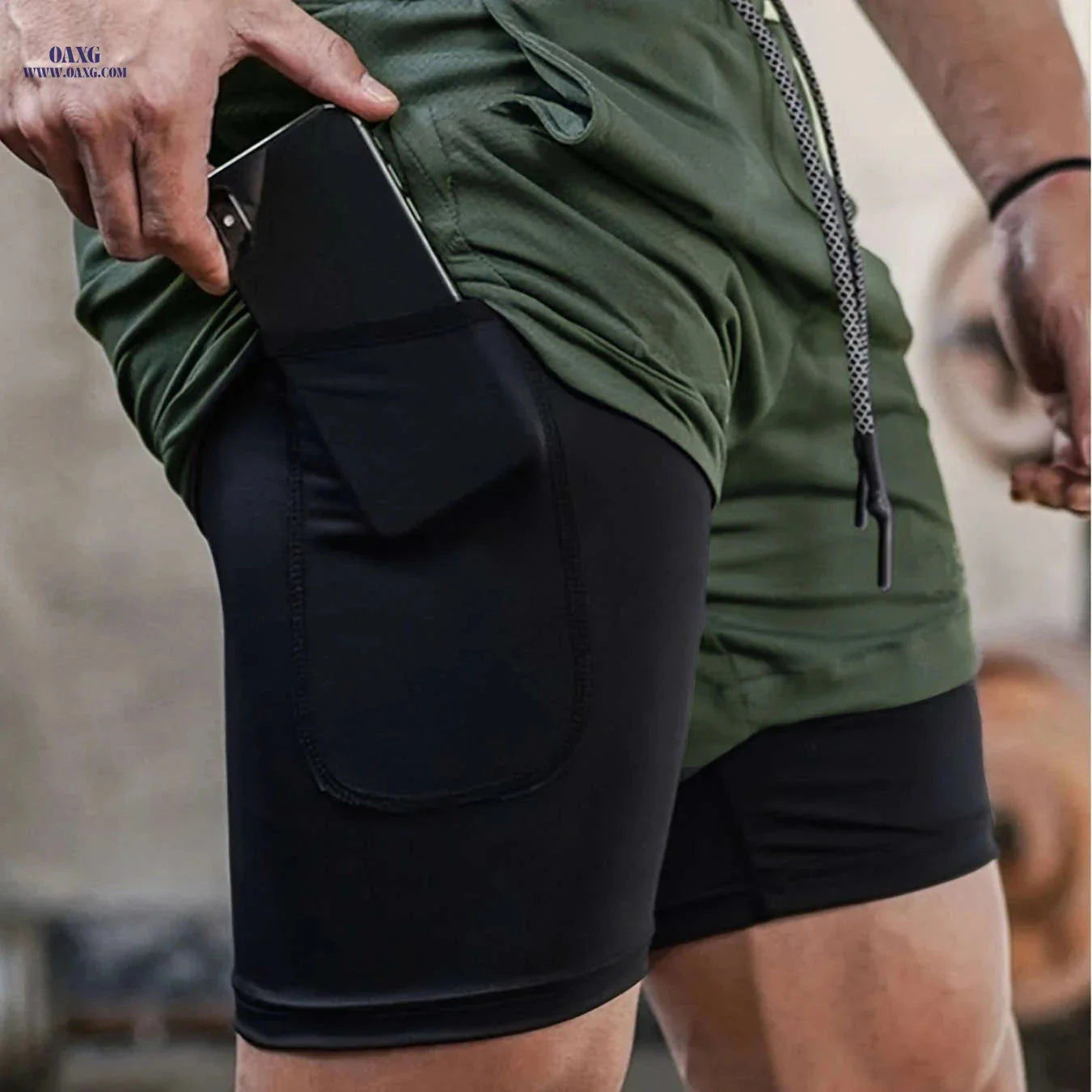 Men's 2-in-1 Casual Shorts - Perfect for Running & Workout Activities