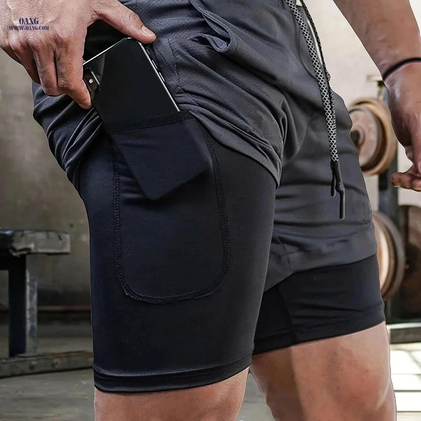 Men's 2-in-1 Casual Shorts - Perfect for Running & Workout Activities